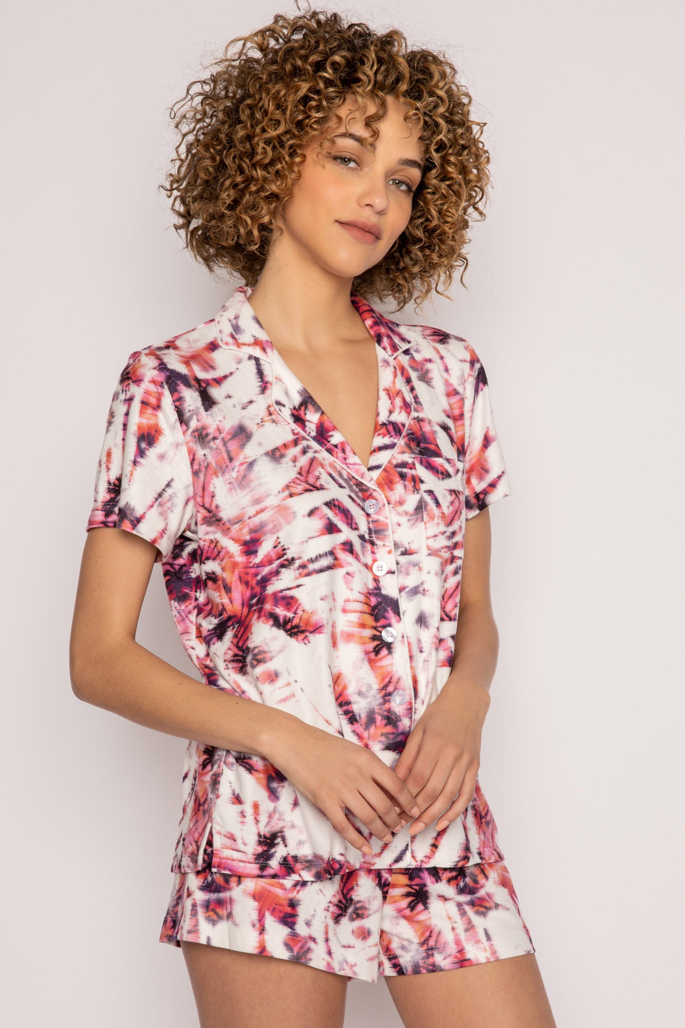 Palms PJ Set Scat-Loungewear Set-Vixen Collection, Day Spa and Women's Boutique Located in Seattle, Washington