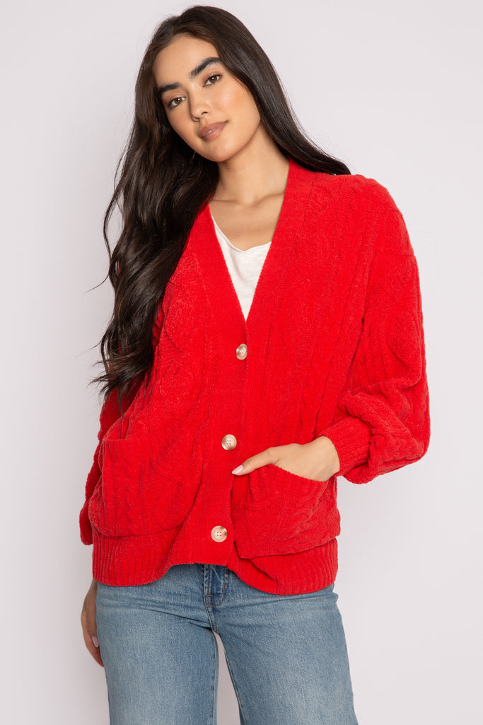 Scarlet Letter Cardigan-Cardigans-Vixen Collection, Day Spa and Women's Boutique Located in Seattle, Washington