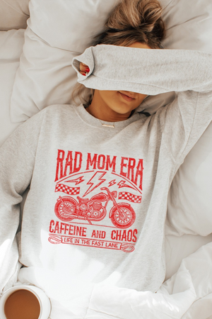 Rad Mom Era Graphic Sweatshirt-Sweatshirts-Vixen Collection, Day Spa and Women's Boutique Located in Seattle, Washington