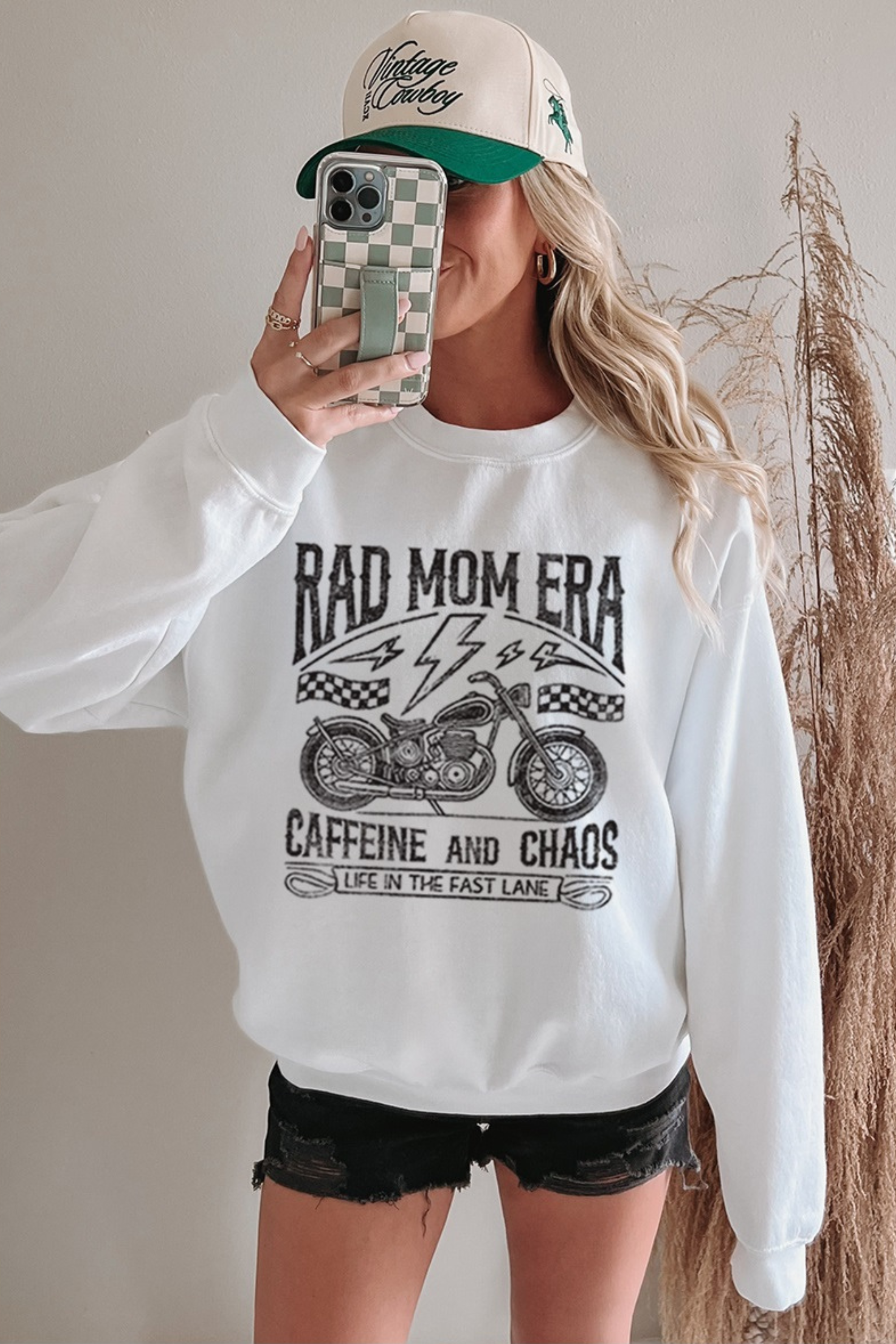 Rad Mom Era Graphic Sweatshirt-Sweatshirts-Vixen Collection, Day Spa and Women's Boutique Located in Seattle, Washington