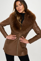 Ravenna Faux Leather Coat-Coats-Vixen Collection, Day Spa and Women's Boutique Located in Seattle, Washington