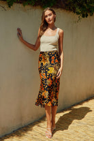 Retro Tropics Midi Skirt-Skirts-Vixen Collection, Day Spa and Women's Boutique Located in Seattle, Washington