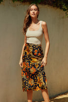 Retro Tropics Midi Skirt-Skirts-Vixen Collection, Day Spa and Women's Boutique Located in Seattle, Washington