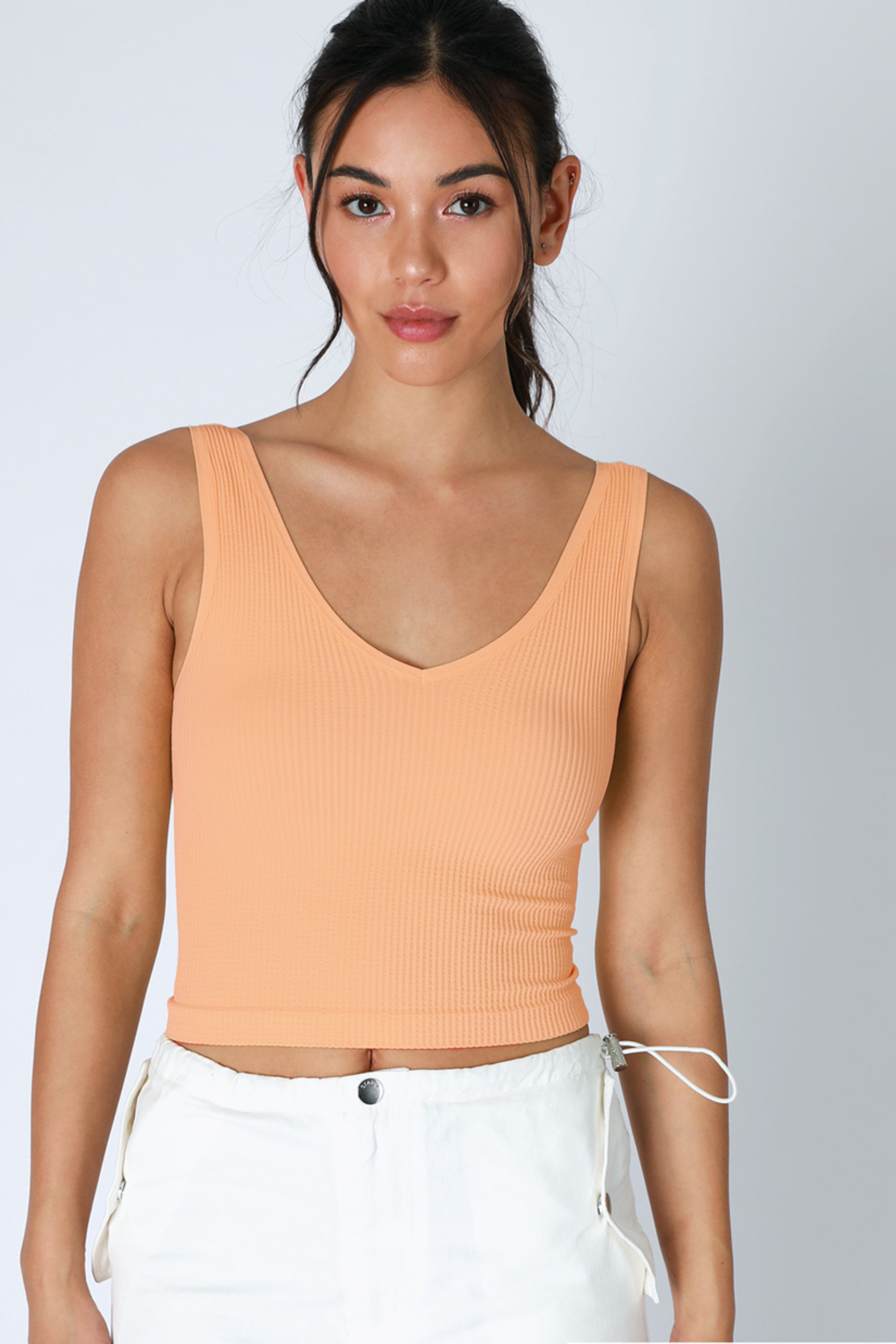 Reversible Ribbed Crop Top-Tank Tops-Vixen Collection, Day Spa and Women's Boutique Located in Seattle, Washington