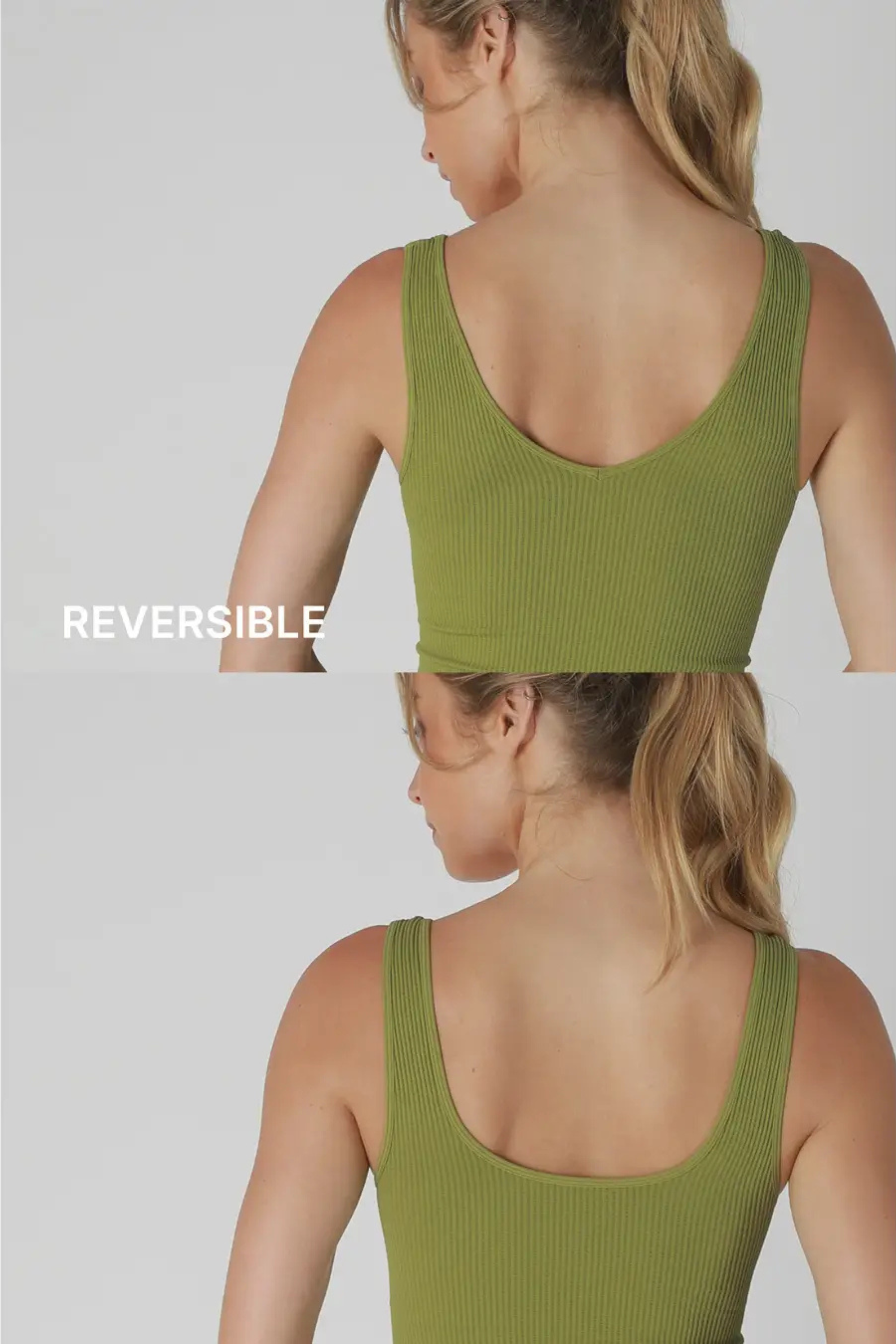 Reversible Ribbed Crop Top-Tank Tops-Vixen Collection, Day Spa and Women's Boutique Located in Seattle, Washington