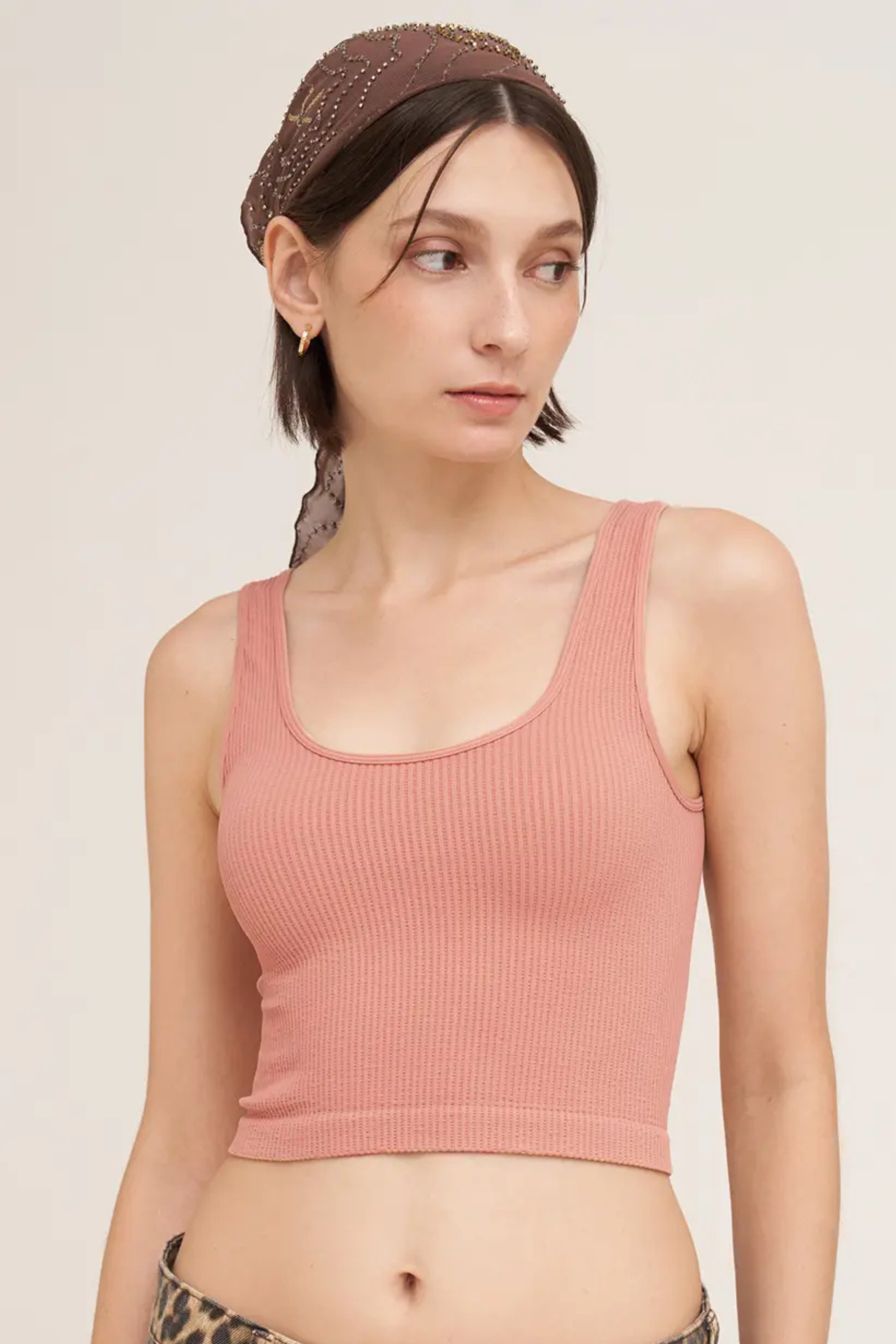 Reversible Ribbed Crop Top-Tank Tops-Vixen Collection, Day Spa and Women's Boutique Located in Seattle, Washington
