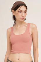 Reversible Ribbed Crop Top-Tank Tops-Vixen Collection, Day Spa and Women's Boutique Located in Seattle, Washington