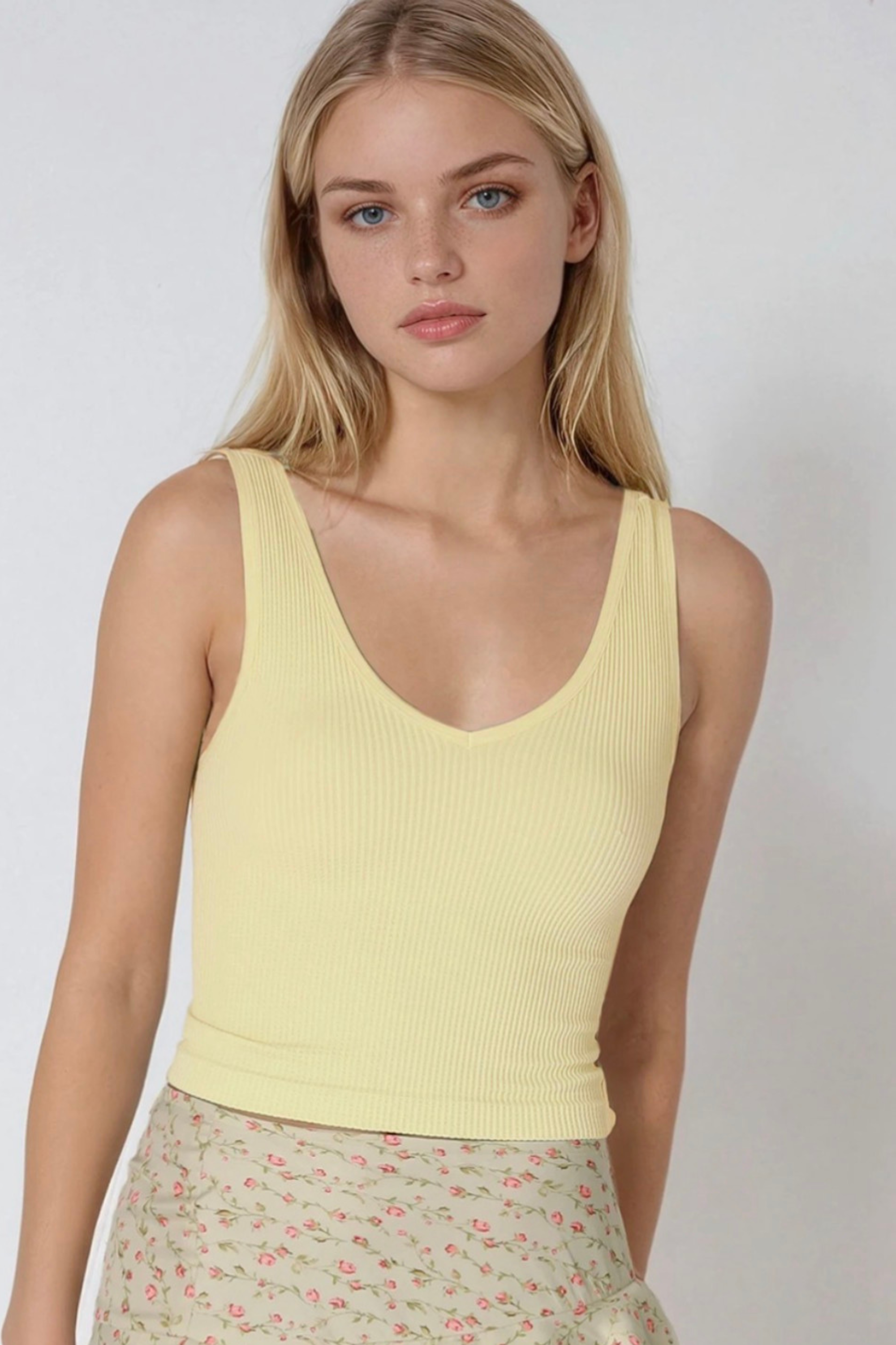 Reversible Ribbed Crop Top-Tank Tops-Vixen Collection, Day Spa and Women's Boutique Located in Seattle, Washington
