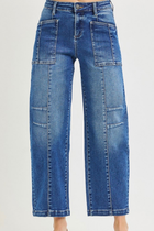 Risen Slouchy Barrel Patch Pocket Jeans