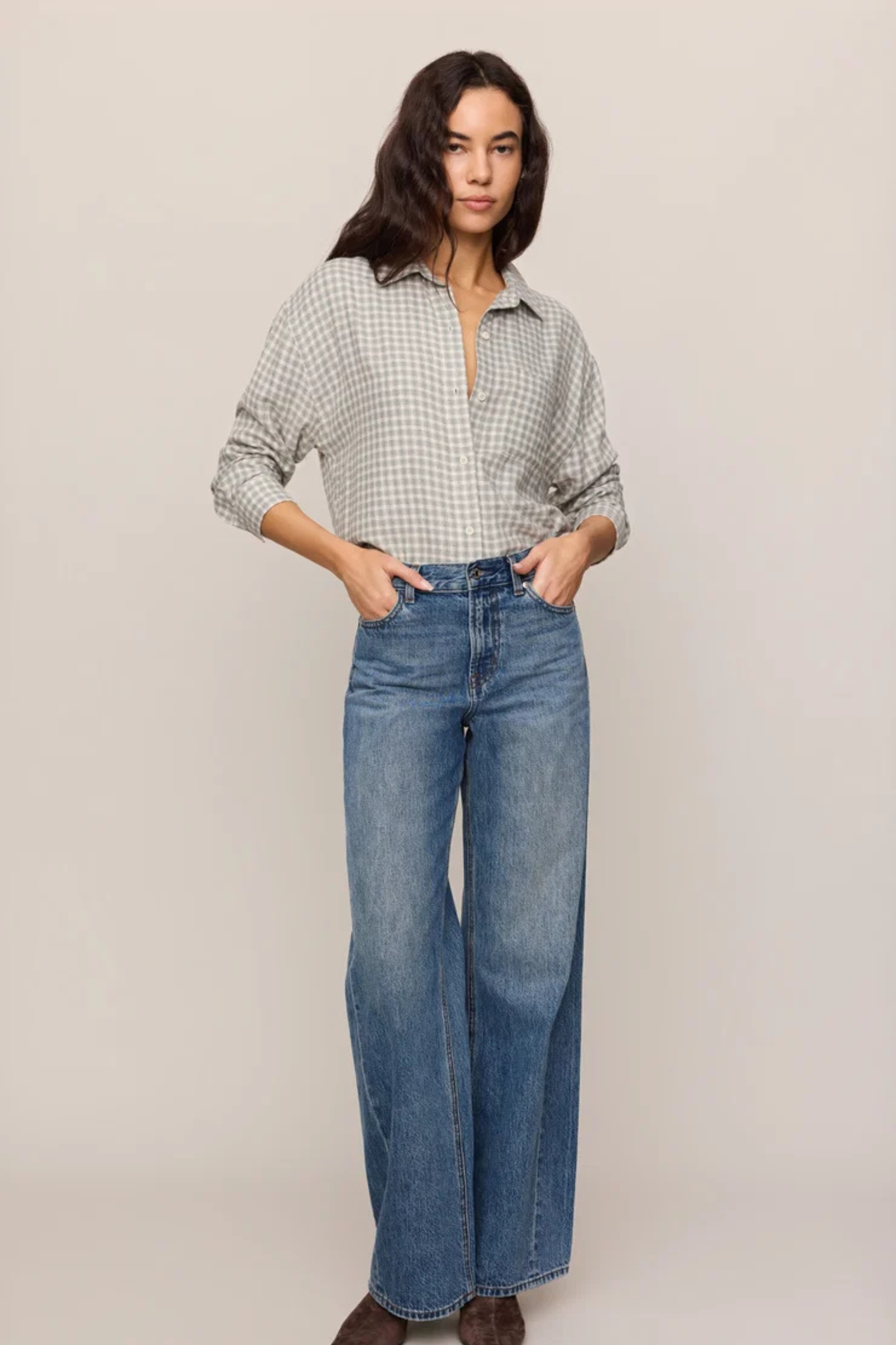 River Plaid Button Up-Long Sleeves-Vixen Collection, Day Spa and Women's Boutique Located in Seattle, Washington