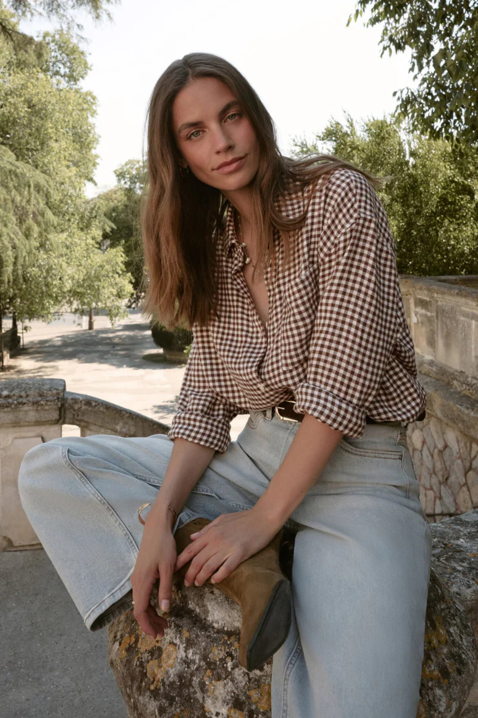 River Plaid Button Up-Long Sleeves-Vixen Collection, Day Spa and Women's Boutique Located in Seattle, Washington