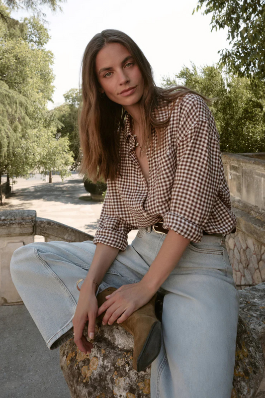 River Plaid Button Up-Long Sleeves-Vixen Collection, Day Spa and Women's Boutique Located in Seattle, Washington