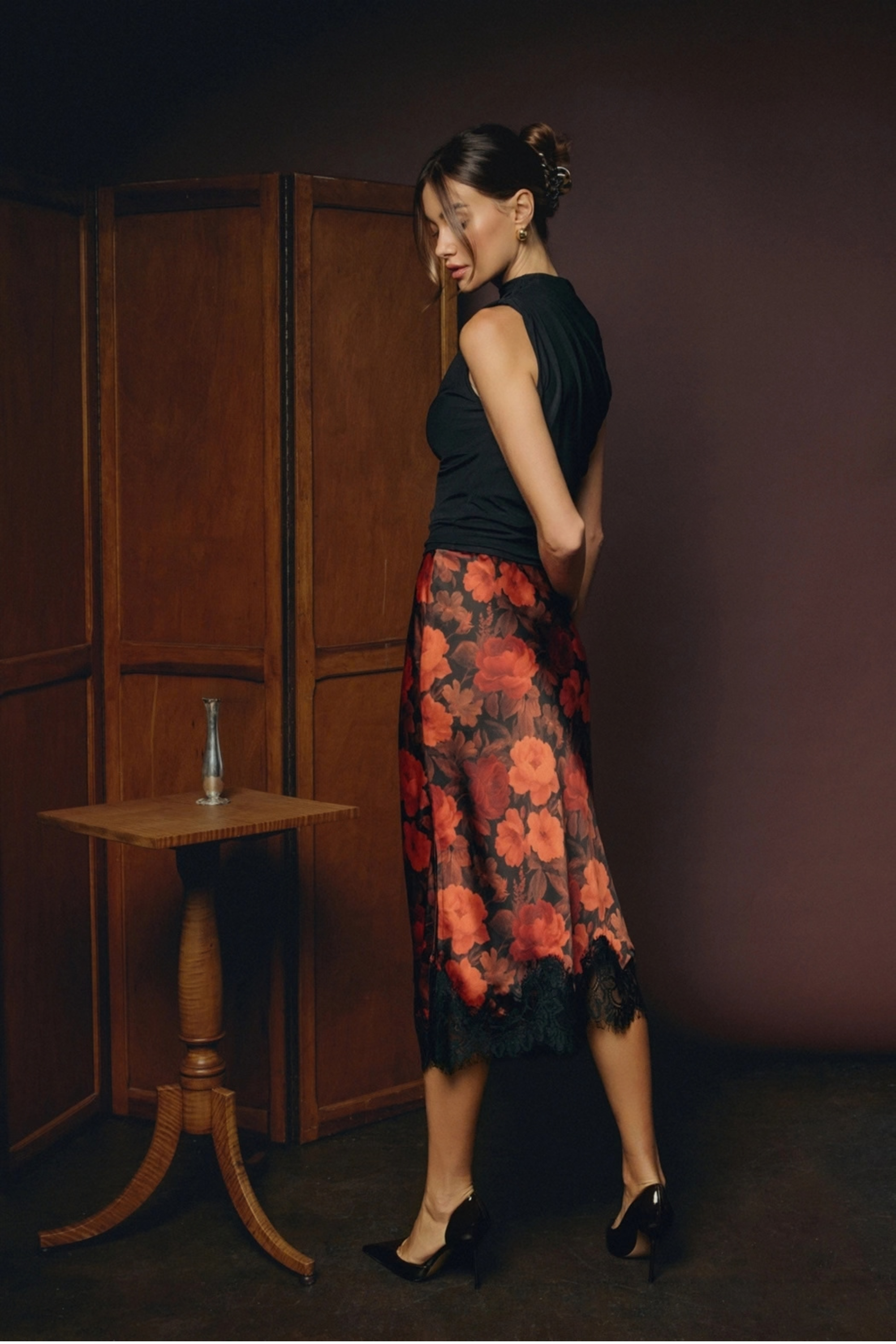 Rose Field Skirt-Skirts-Vixen Collection, Day Spa and Women's Boutique Located in Seattle, Washington