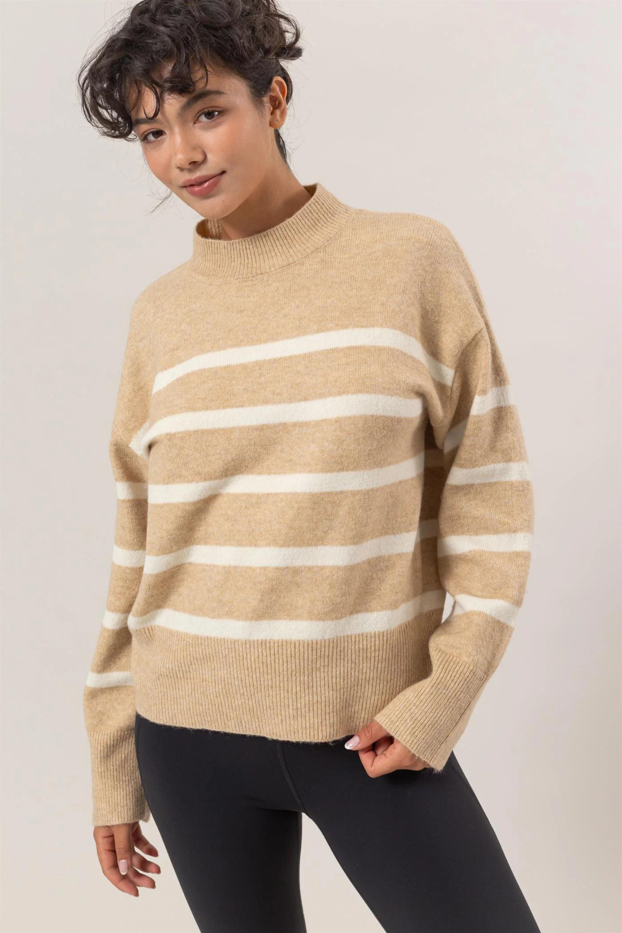 San Louis Striped Sweater-Sweaters-Vixen Collection, Day Spa and Women's Boutique Located in Seattle, Washington