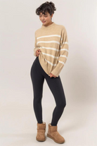 San Louis Striped Sweater-Sweaters-Vixen Collection, Day Spa and Women's Boutique Located in Seattle, Washington