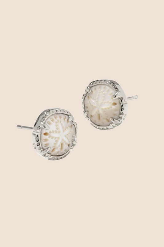 Sand Dollar Stud Earrings-Earrings-Vixen Collection, Day Spa and Women's Boutique Located in Seattle, Washington