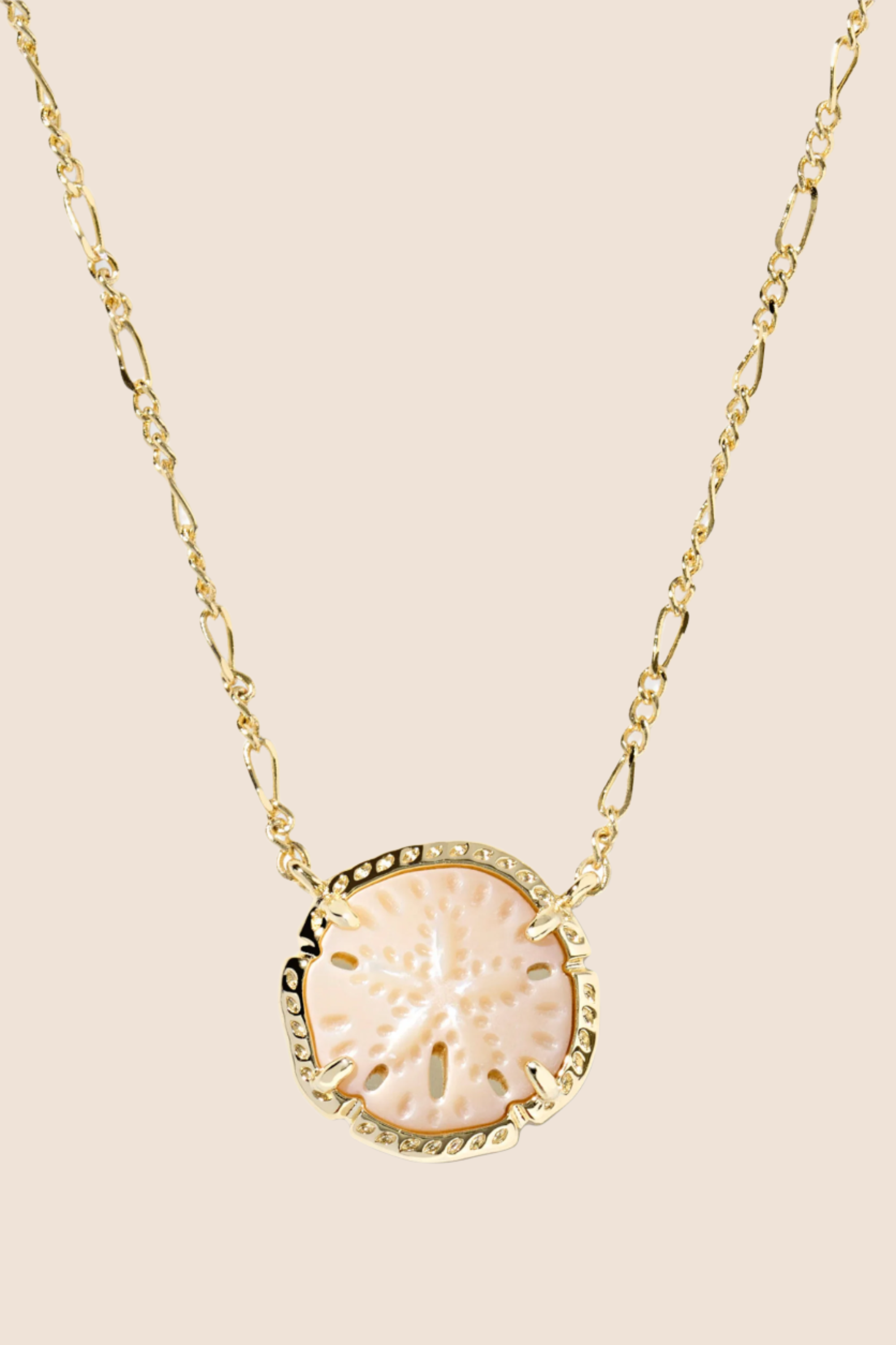 Sand Dollar Short Pendant Necklace-Necklaces-Vixen Collection, Day Spa and Women's Boutique Located in Seattle, Washington