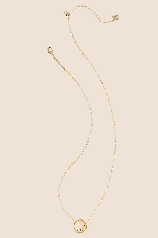 Sand Dollar Short Pendant Necklace-Necklaces-Vixen Collection, Day Spa and Women's Boutique Located in Seattle, Washington