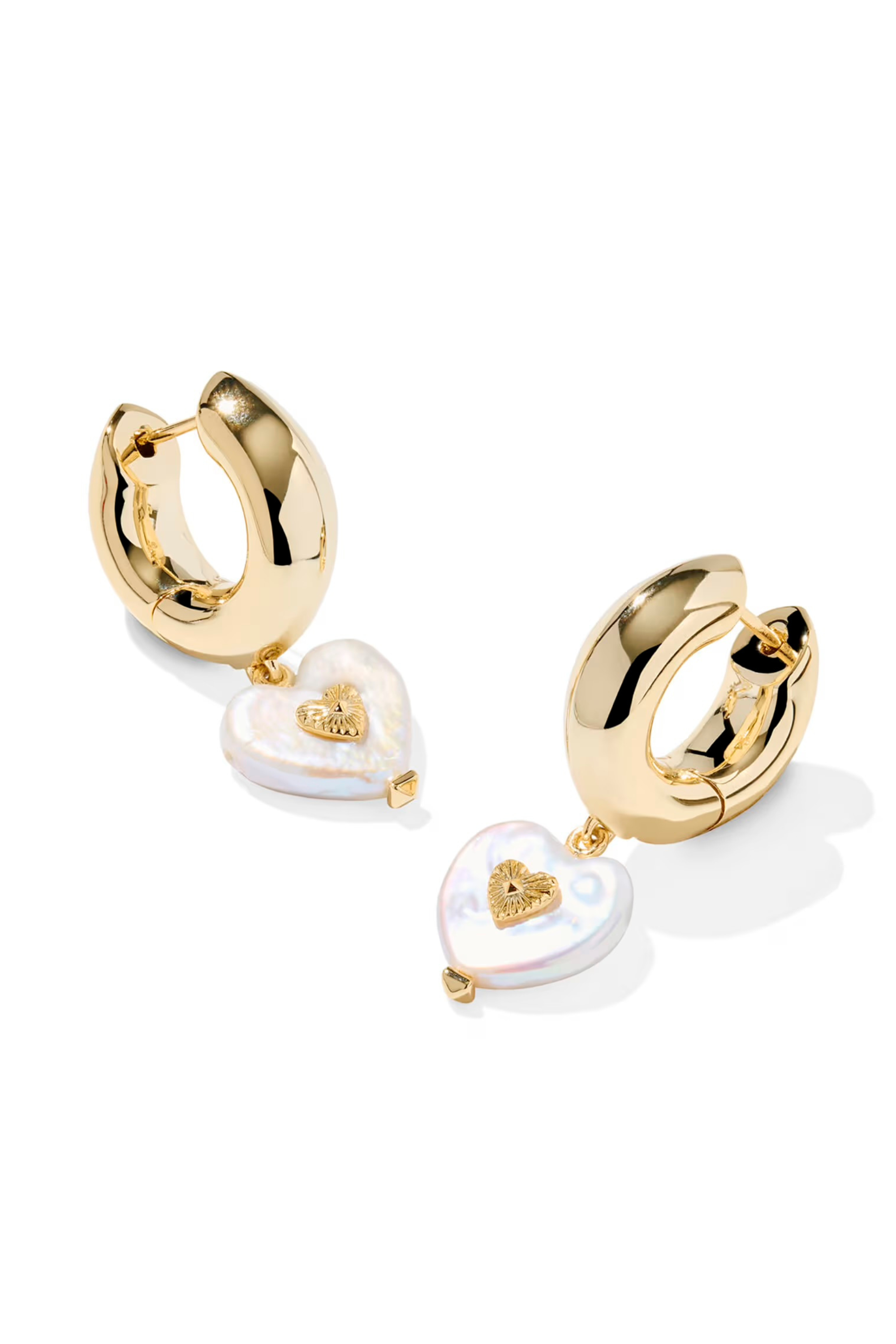 Sasha Heart Huggie Earrings-Earrings-Vixen Collection, Day Spa and Women's Boutique Located in Seattle, Washington