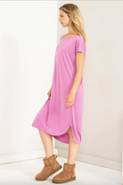 Slouchy Chic Midi, Vintage Plum-Dresses-Vixen Collection, Day Spa and Women's Boutique Located in Seattle, Washington