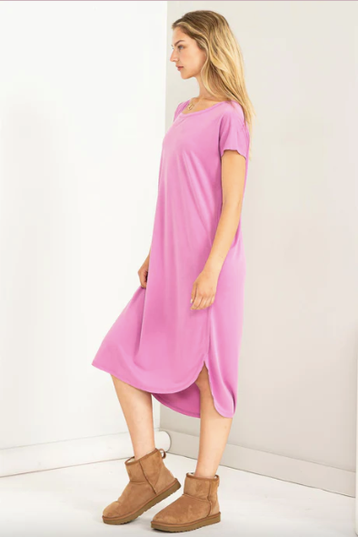 Slouchy Chic Midi, Vintage Plum-Dresses-Vixen Collection, Day Spa and Women's Boutique Located in Seattle, Washington