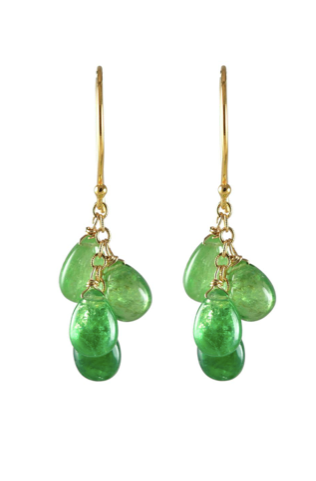 Tsavorite 4 Stone Earring-Earrings-Vixen Collection, Day Spa and Women's Boutique Located in Seattle, Washington