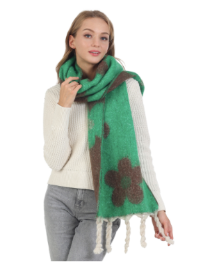 Thick & Cozy Flower Scarf-Scarves-Vixen Collection, Day Spa and Women's Boutique Located in Seattle, Washington