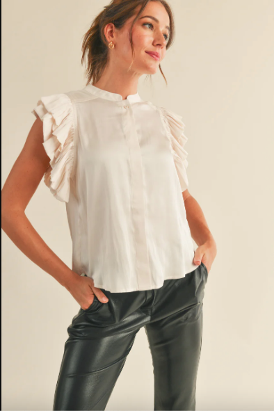 Audery Blouse-Short Sleeves-Vixen Collection, Day Spa and Women's Boutique Located in Seattle, Washington