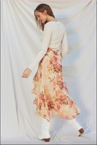 Bonica Diagonal Ruffled Skirt-Skirts-Vixen Collection, Day Spa and Women's Boutique Located in Seattle, Washington