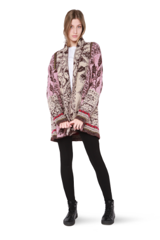 Bouquet Jacquard Cardigan-Cardigans-Vixen Collection, Day Spa and Women's Boutique Located in Seattle, Washington