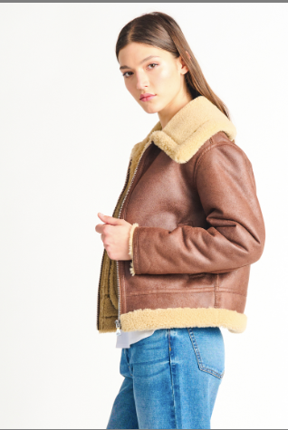 Earhart Faux Shearling Jacket-Jackets-Vixen Collection, Day Spa and Women's Boutique Located in Seattle, Washington