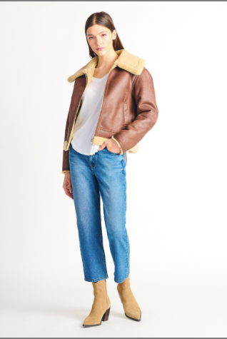 Earhart Faux Shearling Jacket-Jackets-Vixen Collection, Day Spa and Women's Boutique Located in Seattle, Washington