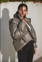 Plaid Puffer Jacket-Puffer Jackets-Vixen Collection, Day Spa and Women's Boutique Located in Seattle, Washington