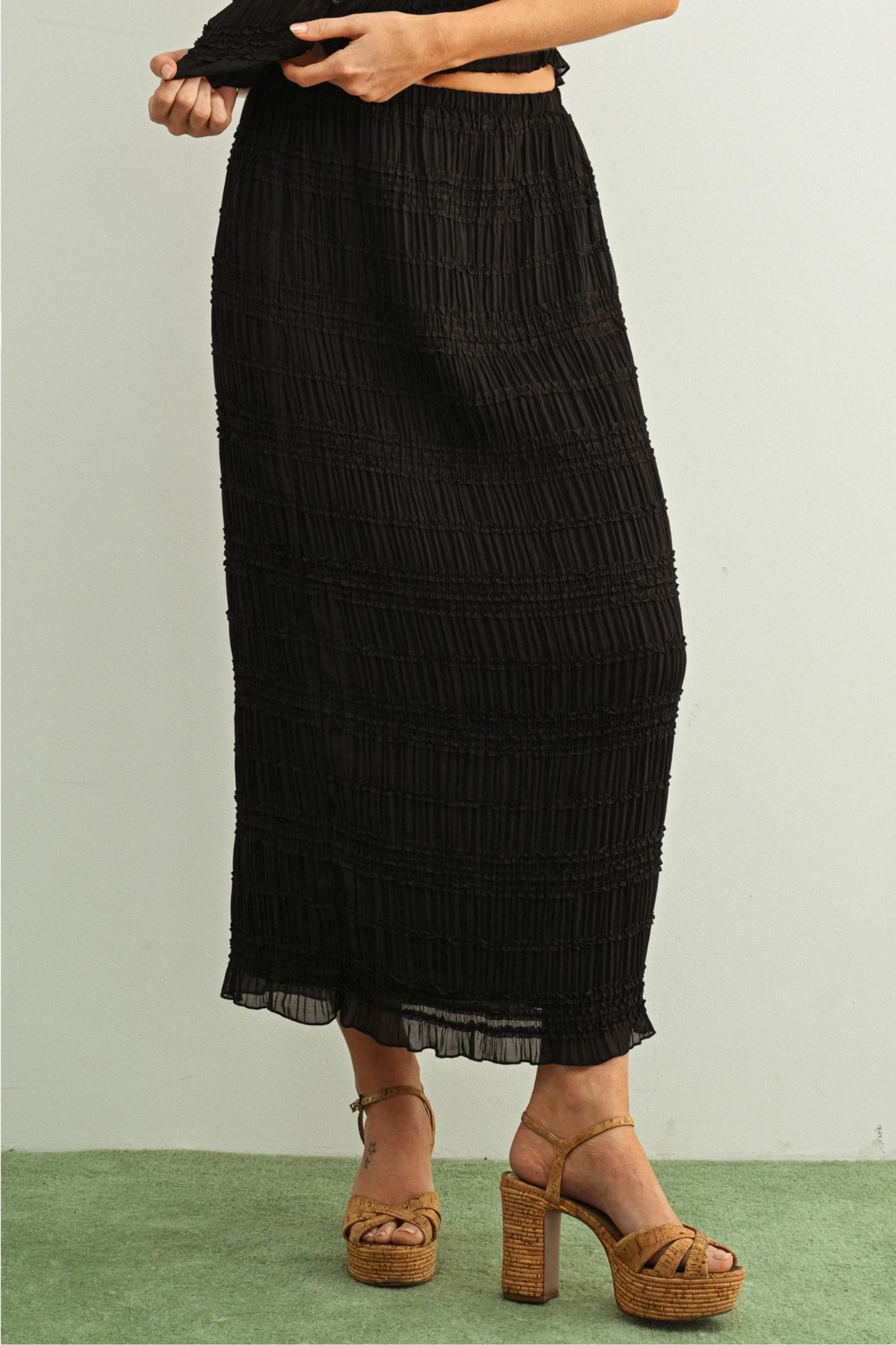 Seabreeze Midi Skirt-Skirts-Vixen Collection, Day Spa and Women's Boutique Located in Seattle, Washington