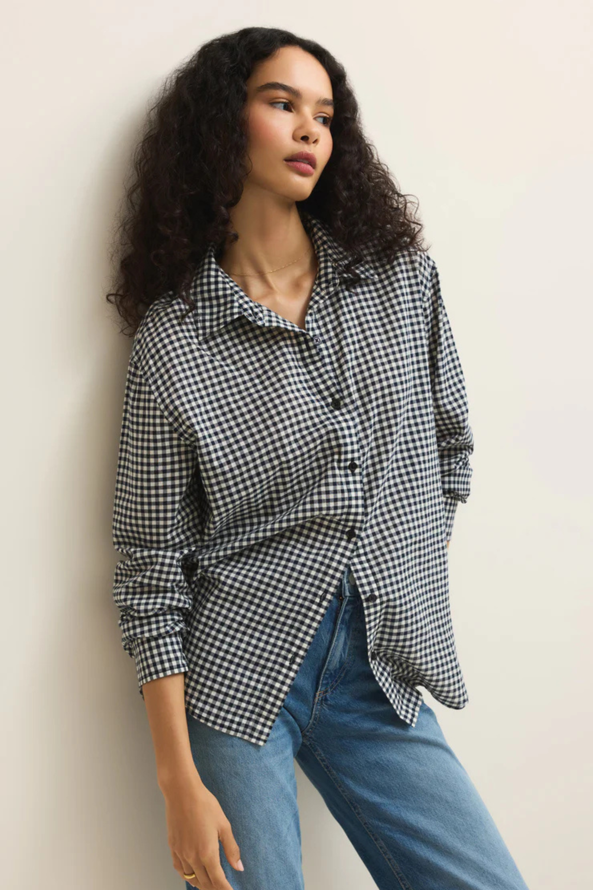 Seaport Button Up Top-Long Sleeves-Vixen Collection, Day Spa and Women's Boutique Located in Seattle, Washington