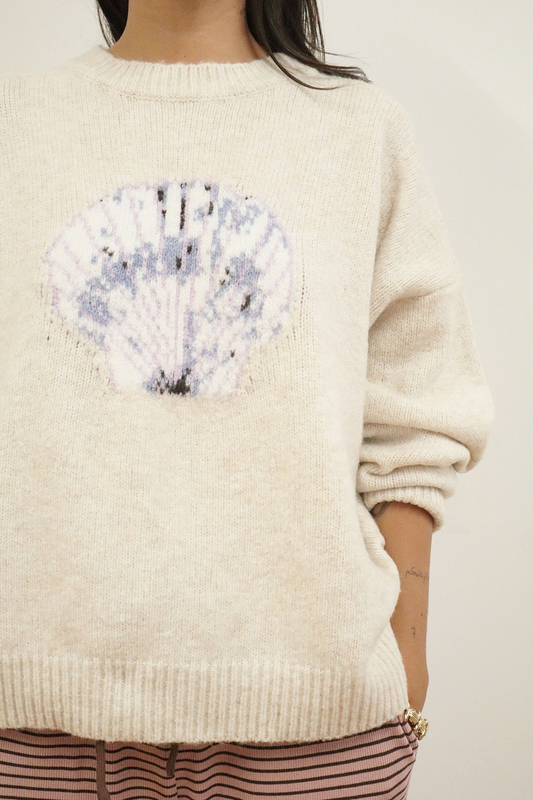 Seashells on the Shore Sweater-Sweaters-Vixen Collection, Day Spa and Women's Boutique Located in Seattle, Washington