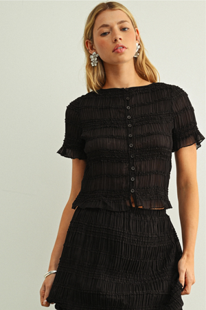 Seaside Chiffon Top-Tops-Vixen Collection, Day Spa and Women's Boutique Located in Seattle, Washington