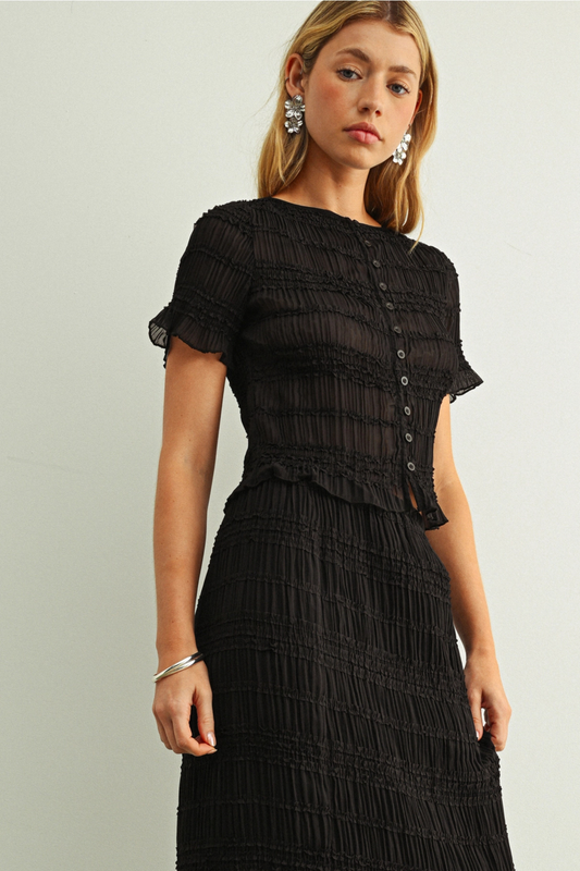 Seaside Chiffon Top-Tops-Vixen Collection, Day Spa and Women's Boutique Located in Seattle, Washington