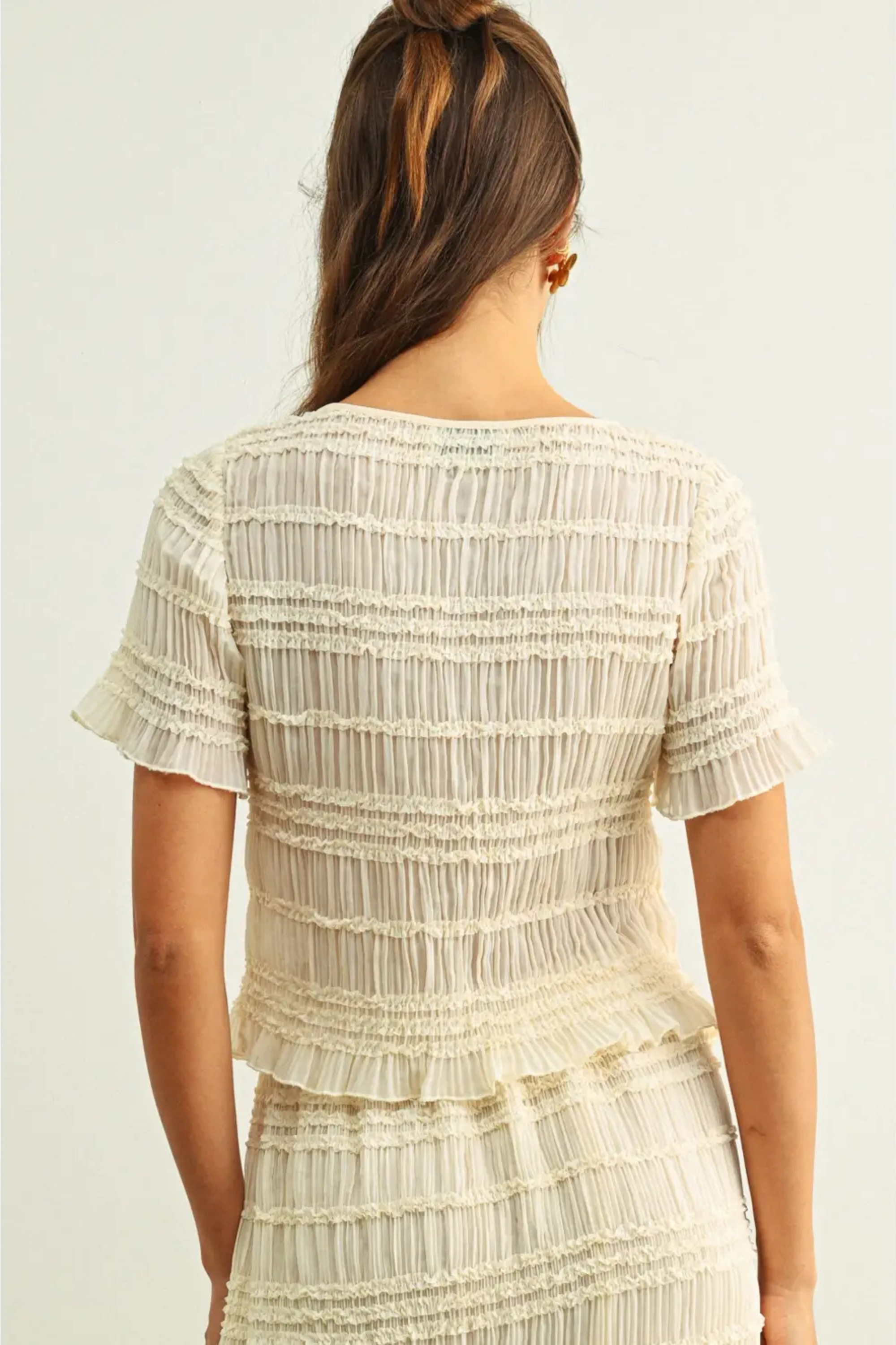 Seaside Chiffon Top-Tops-Vixen Collection, Day Spa and Women's Boutique Located in Seattle, Washington