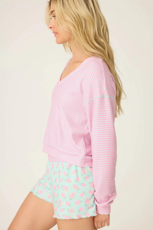 Secret Garden Long Sleeve-Loungewear Tops-Vixen Collection, Day Spa and Women's Boutique Located in Seattle, Washington