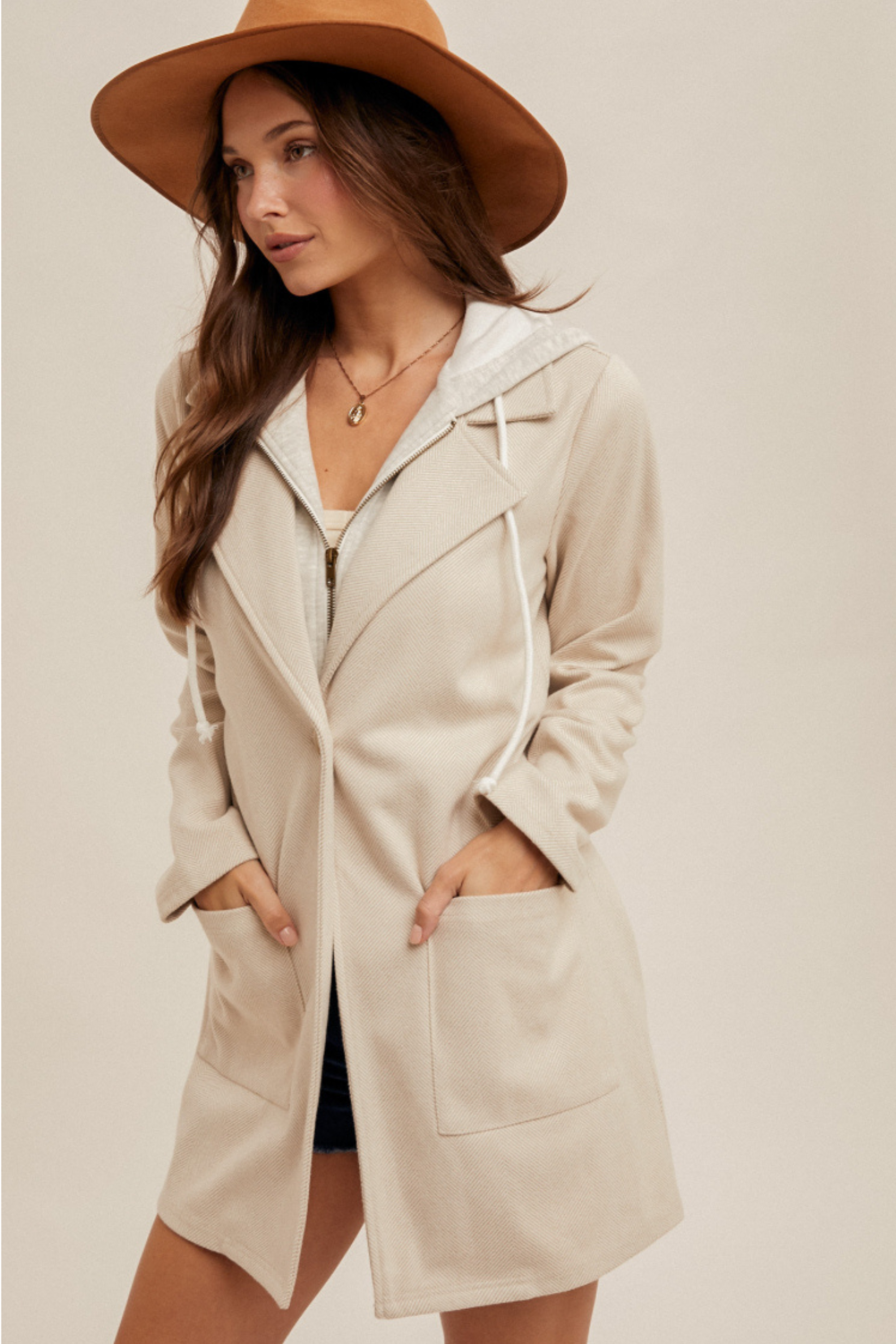 Serena Twofer Hoodie Coat-Coats-Vixen Collection, Day Spa and Women's Boutique Located in Seattle, Washington