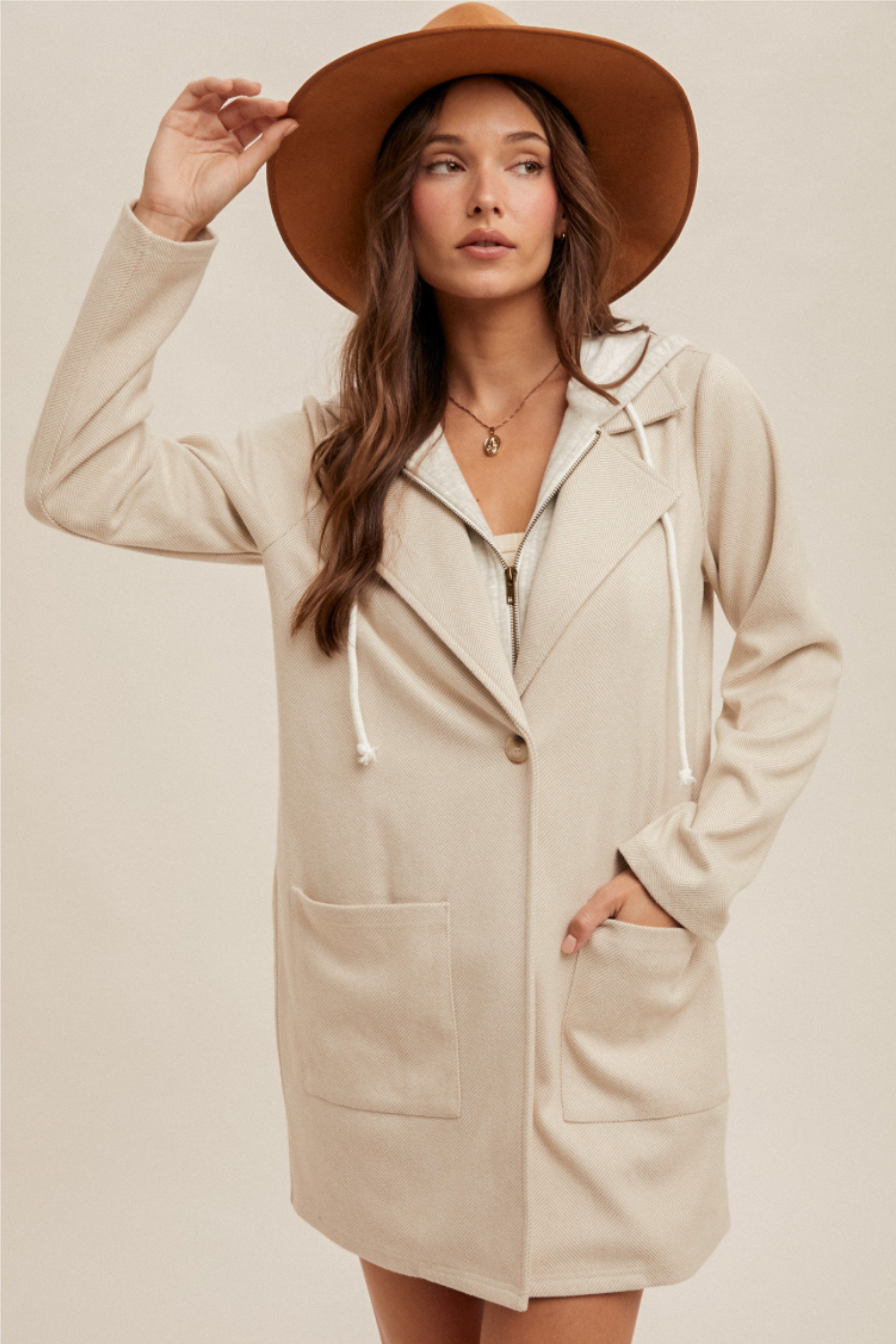 Serena Twofer Hoodie Coat-Coats-Vixen Collection, Day Spa and Women's Boutique Located in Seattle, Washington