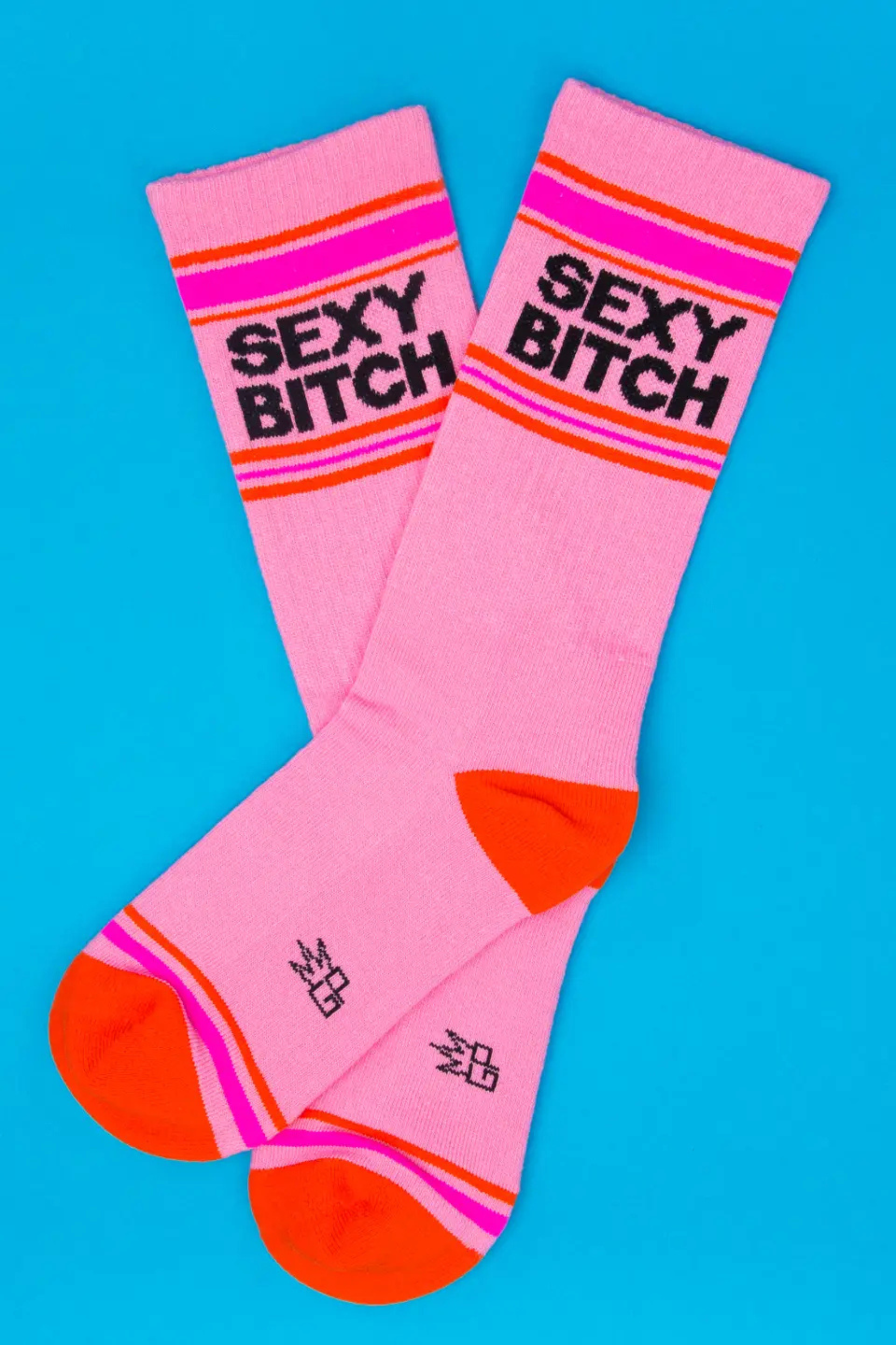 Sexy Bitch Gym Crew Socks-Socks-Vixen Collection, Day Spa and Women's Boutique Located in Seattle, Washington