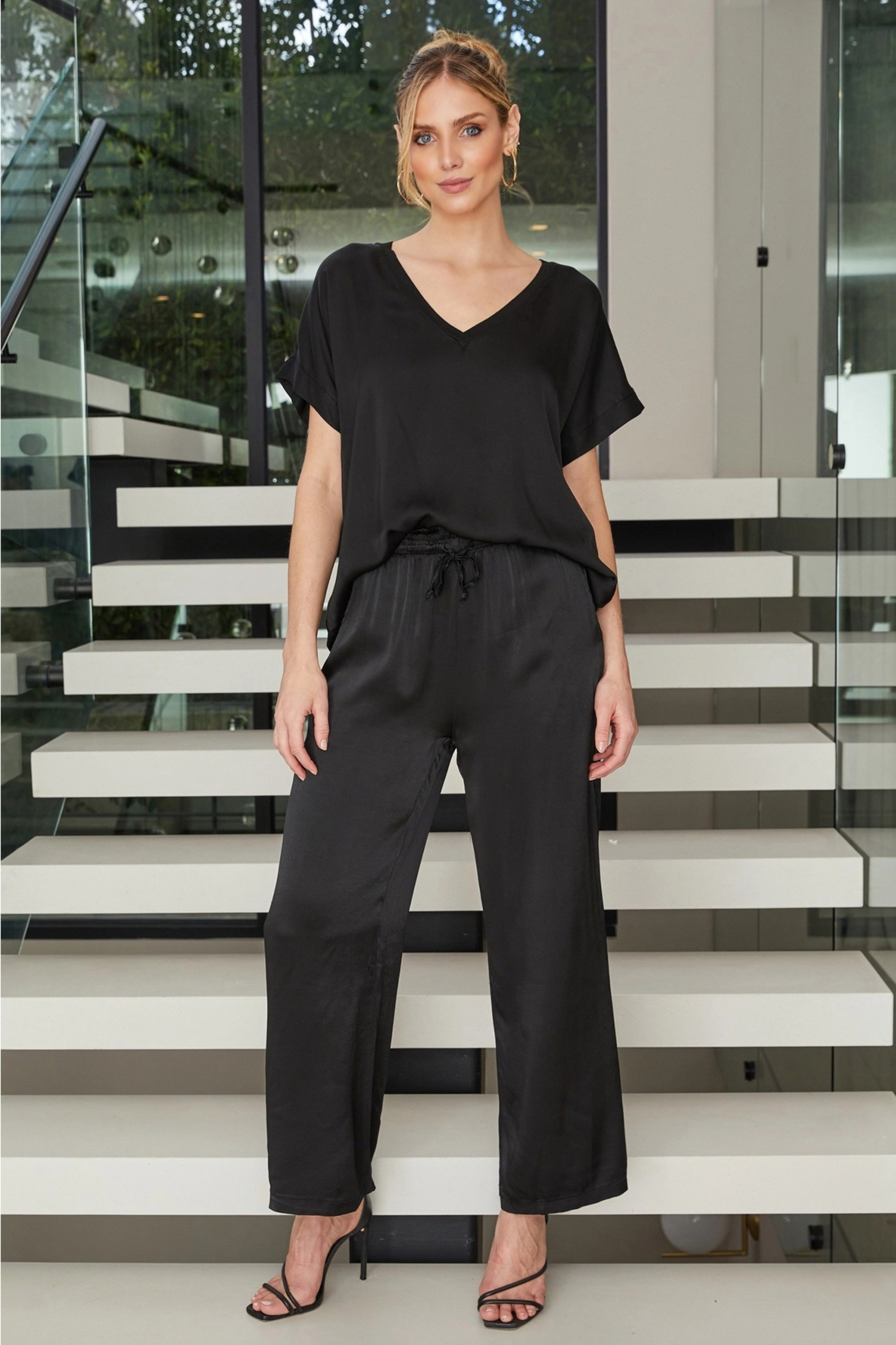 Sexy in Satin Trousers-Pants-Vixen Collection, Day Spa and Women's Boutique Located in Seattle, Washington