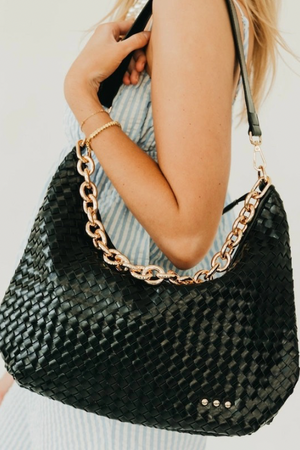 Sienna Slouchy Woven Shoulder Bag-Bags + Wallets-Vixen Collection, Day Spa and Women's Boutique Located in Seattle, Washington