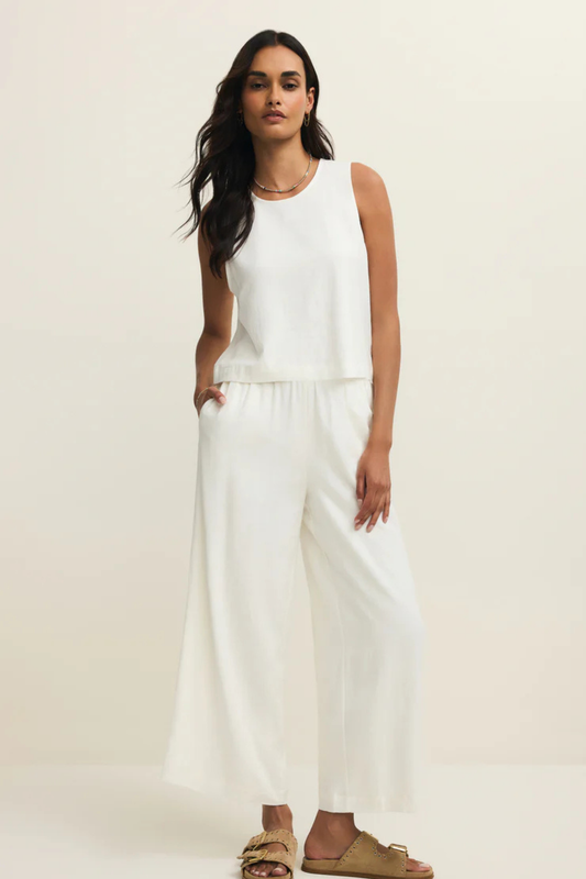 Sloane Linen Top-Tank Tops-Vixen Collection, Day Spa and Women's Boutique Located in Seattle, Washington