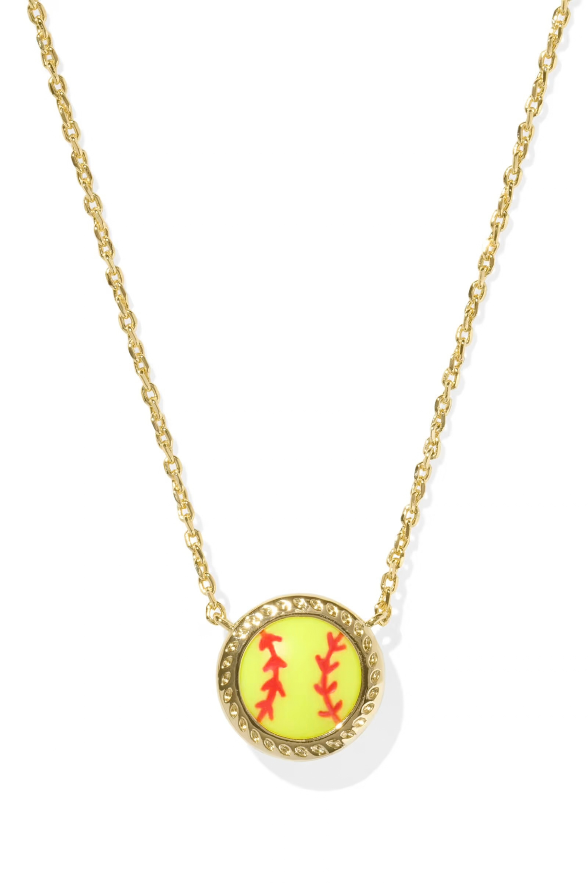 Softball Short Pendant Necklace-Necklaces-Vixen Collection, Day Spa and Women's Boutique Located in Seattle, Washington