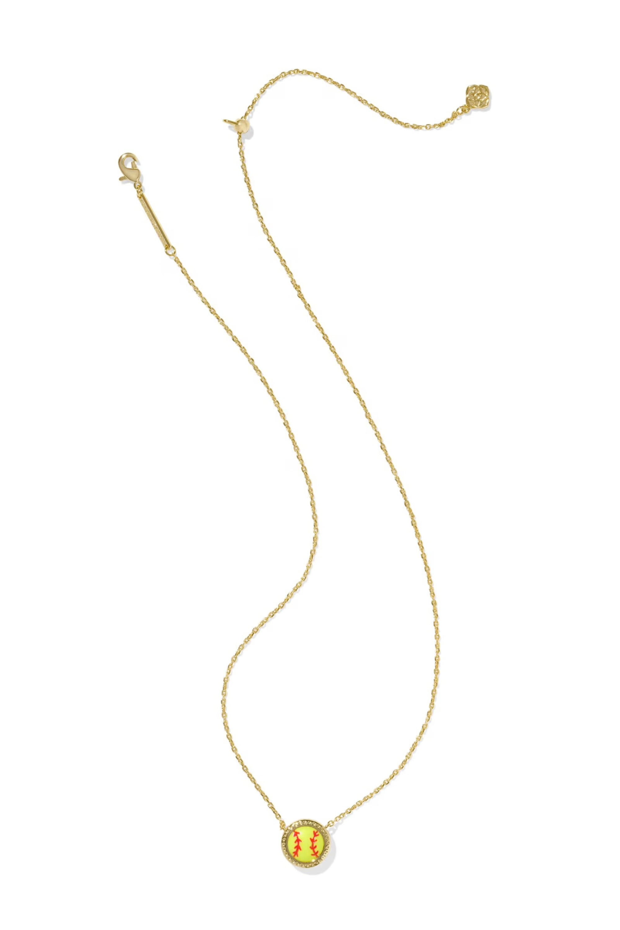 Softball Short Pendant Necklace-Necklaces-Vixen Collection, Day Spa and Women's Boutique Located in Seattle, Washington