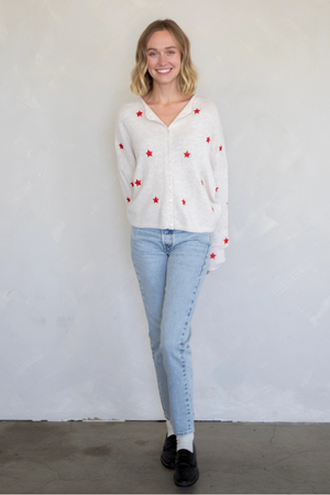 Starry Piper Cardigan-Long Sleeves-Vixen Collection, Day Spa and Women's Boutique Located in Seattle, Washington