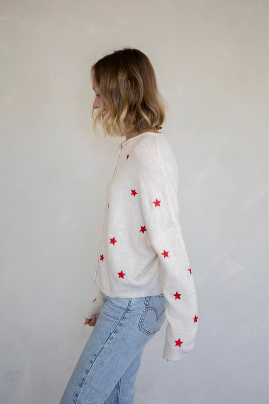 Starry Piper Cardigan-Long Sleeves-Vixen Collection, Day Spa and Women's Boutique Located in Seattle, Washington